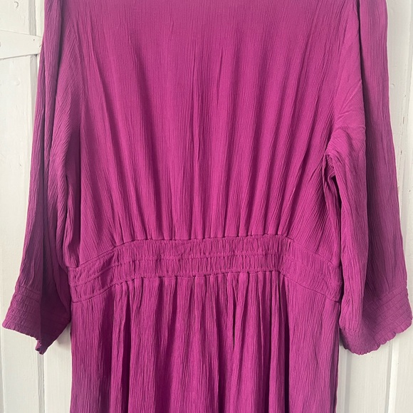 NWT J. Jill Smocked-Details Tiered Dress SZ Large Petite, Plum - Picture 8 of 8